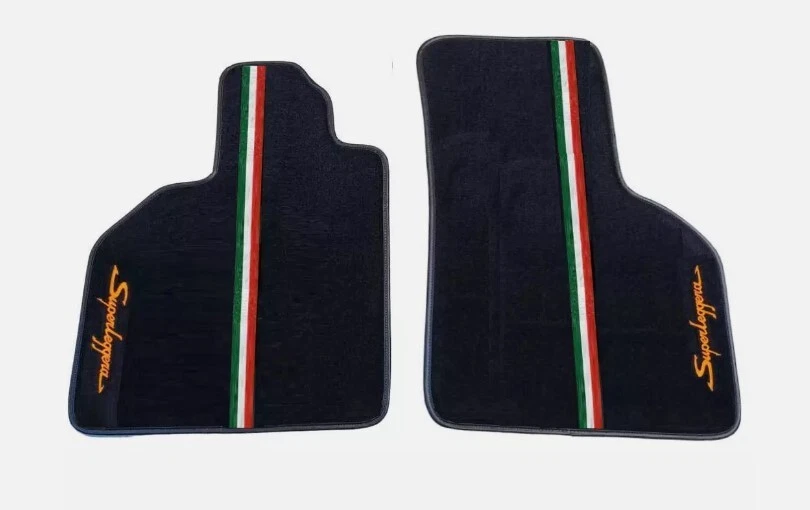 Alfombrillas Aptas para Lamborghini Gallardo Alfombra Negra 2 Plazas 2004-2014 Bandera Foto 1 de 1