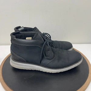 Botas Chukka UGG Neumel Hombres 9.5 Negro Gamuza Cuero Con cordones Informales Cómodas - Imagen 1 de 11