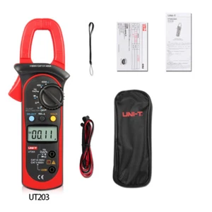 Medidor de abrazadera digital UNI-T UT203 rango automático DMM 400A ohmios CA CC amplificador de voltios retención de datos - Imagen 1 de 17