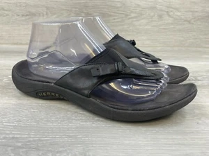 Merrell Gardena J33050 Women's 10 Black Leather SLip-On Flip Flop Thong Sandal - Picture 1 of 10