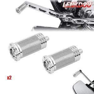 Chrome Burst Shifter Shift Pegs For Harley Touring Road King Glide Sportster 883 - Imagen 1 de 6
