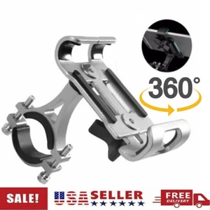 360° Aluminum Motorcycle Bike Bicycle GPS Cell Phone Holder Handlebar Mount USA - Picture 1 of 14
