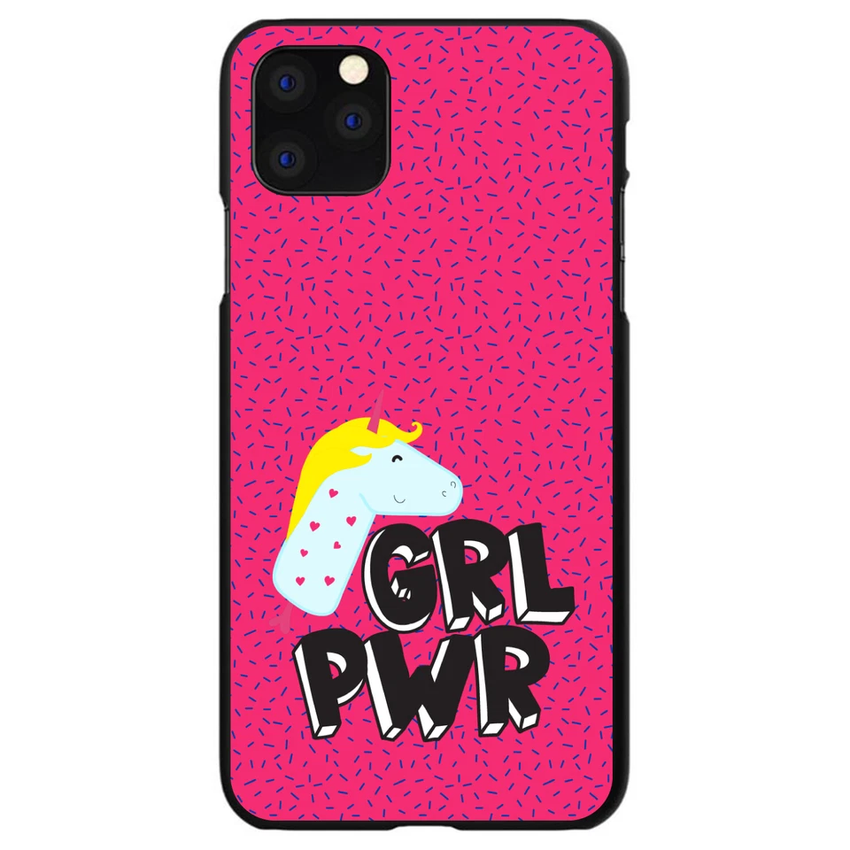 Hard Case Cover for iPhone / Samsung Galaxy GRL PWR - Unicorn Pink Background - Image 1 of 1