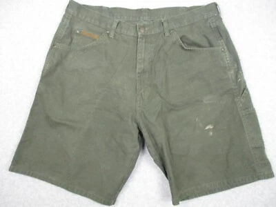 Pantalones Cortos de Pared para Hombres 38 Verde Carpintero Ripstop 10" Entrepierna Ropa de Trabajo Exterior Lona Foto 1 de 4