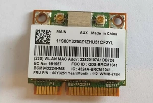 Genuine Broadcom BCM943224HMS mPCIe Laptop Wireless Wifi Card 60Y3251 - Bild 1 von 3