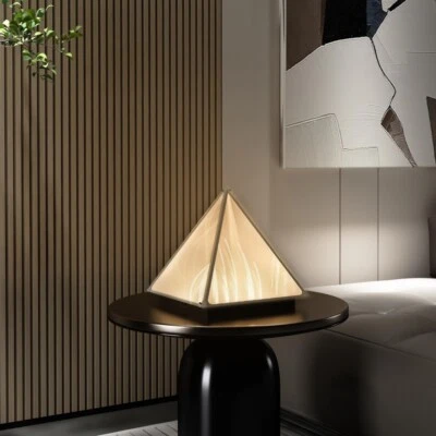 Triangular Pyramid Table Lamp Home Decoration Lighting Fixture 3 Colors Lighting - Image 1 of 4