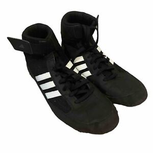 Adidas Wrestling Boxing Shoes Black White YYJ 606004 Men's US Size 11
