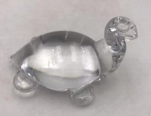 Vilca Bleikristall Schildkröte Figur mundgeblasen Kunst Glas Briefbeschwerer selten italienisch - Bild 1 von 8