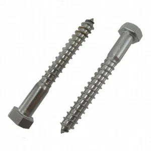 3/8 x 2 1/2 tornillos hexagonales / pernos de retardo, acero chapado en zinc CR + 3 RoHS (elige el número) - Imagen 1 de 4