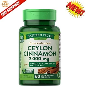 Ceylon Cinnamon Capsules Organic 2000mg Extract Pills Tablets Pure Cinamin Best - Picture 1 of 7