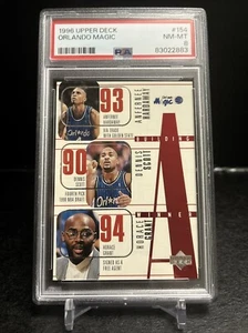 1996 Upper Deck - #154 Orlando Magic - Hardaway/Scott/Grant - PSA 8 - Picture 1 of 2