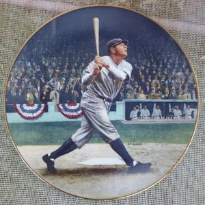 BABE RUTH COLLECTOR PLATE "THE CALLED SHOT" LIMITED EDITION BRADFORD EXCHANGE - Picture 1 of 3