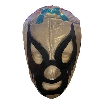 MIL MASCARAS (pro-fit) Adult Lucha Libre Mexican Wrestling Mask - Silver Rare - Image 1 of 4