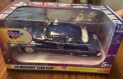 ¡NUEVO! Banco de monedas "trineo de plomo" Mercury '49 CarQuest/1st Gear DieCast 1:25 NRFB SIN USAR, EN CAJA ORIGINAL Foto 1 de 4
