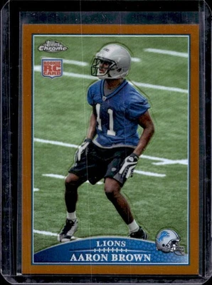 2009 Topps Chrome Аарон Браун RC медь переливающаяся дебютант #216/649 Lions - Изображение 1 из 2