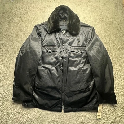 Chaqueta de Policía Vintage Azul Tufnyl Hombres Mediana 38R Azul Abrigo Resistente al Agua Nueva con Etiquetas Foto 1 de 4