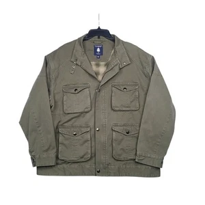 Giacca cappotto da campo militare Roundtree & Yorke uomo 2XL Barn Chore verde oliva - Foto 1 di 16