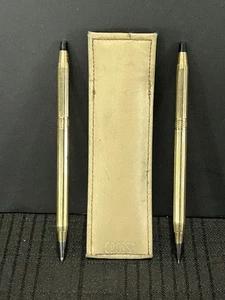 Vintage Cross 1/20 10k Gold Filled Pen & Druckbleistift Set mit Etui - Bild 1 von 11