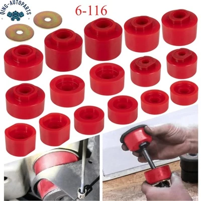 6-116 Red Body Mount Bushings Kit For Ford Explorer Sport Trac 2001-2005 2WD 4WD - Изображение 1 из 4