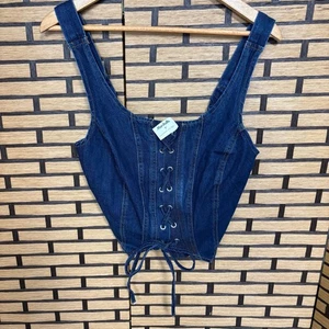Camiseta sin mangas corta estilo corsé vaquero Lone Star talla grande - Imagen 1 de 7