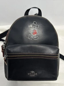 Coach Rucksack Mini Disney Collaboration Mickey schwarz Logo Metallbeschläge - Bild 1 von 12