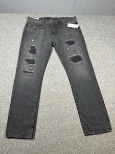 Helmut Lang Mens Mr 87 Jeans Size 36 Black Destroyed Wash - Picture 1 of 22