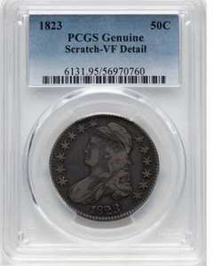 1823 PCGS VF Dettaglio - Busto mezzo dollaro - 50c - Foto 1 di 4