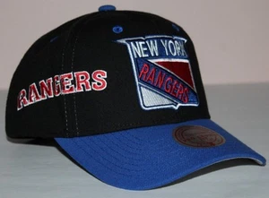 Mitchell & Ness NEW YORK N.Y. RANGERS Snapback Hat Pro Crown Cap OVERBITE *N7 - Picture 1 of 8