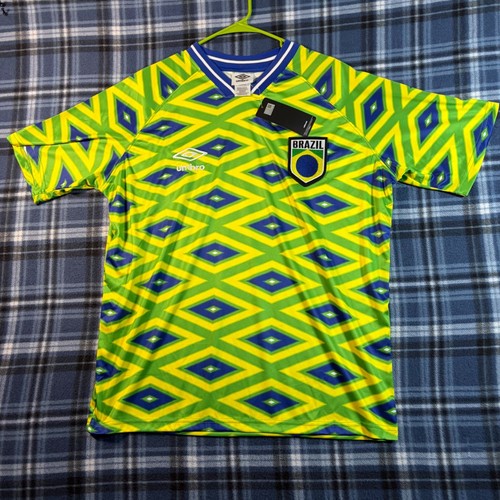 Vintage Umbro Brazil #2 Jorginho CBF Soccer Jersey 1994 World Cup