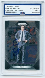Erik Spoelstra Signed Auto 2017-18 Panini Prizm Card #60 Miami Heat Psa/Dna Slab - Picture 1 of 2
