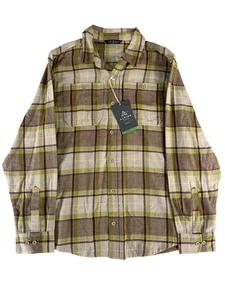 Alpine Design Flannel Shirt Mens Medium Plaid Button Up Outdoor Casual - Picture 1 of 10
