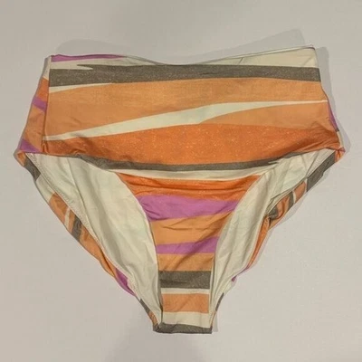 Prana Womens Sun Shade Waves Bikini Bottom S Summer Beach Vacation Swimsuit Pool - Image 1 of 4