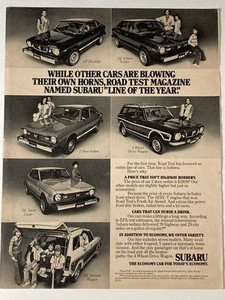 Pubblicità Stampa Subaru 1976 Test Stradale Rivista Linea dell'anno - Foto 1 di 3