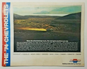 Original 1974 Chevelle Monte Carlo Nova Vega Camaro Corvette Sale Brochure CB1  - Picture 1 of 12
