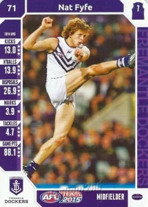 2015 FREMANTLE DOCKERS AFL Card NAT FYFE - Picture 1 of 1