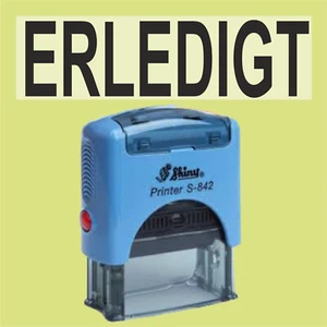 ERLEDIGT Shiny Printer Blau S-842 Büro Stempel Selbstfärber - Bild 1 von 5