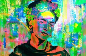 Frida Kahlo - Psychedelic Mini Poster 17.5" x 11.5" Laminated - Picture 1 of 2