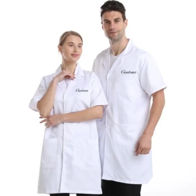 Custom Embroidered Lab Coats, Breathable Short/Long Sleeve for Medical/Students - Image 1 of 4