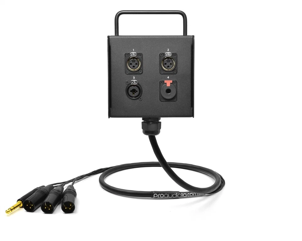 4-Ch Studio Wall Box | Mogami 2931 & Neutrik Gold Connectors | Standard | 5 Ft - Image 1 of 1