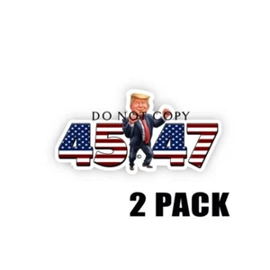 Trump 45 47 Vinyl Sticker President USA Flag Truck Car American Decal 2 PACK - Picture 1 of 5