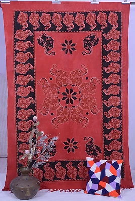 Hippie Indian Elephant Mandala Bedspread Wall Hanging Decor Tapestry Bohemian  - image 1 of 4