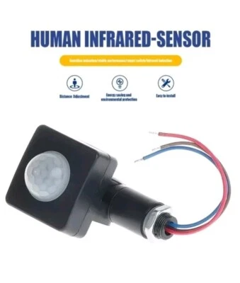 SENSORE DI MOVIMENTO PIR RILEVATORE  INFRAROSSI 360° Nero Regolabile  - Immagine 1 di 4