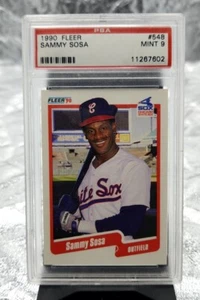 #548 1990 Fleer Sammy Sosa PSA 9 MT - FEHLERKARTE - Bild 1 von 2