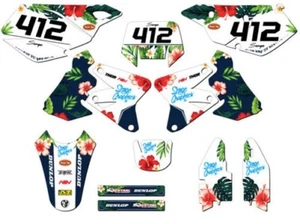 2000-2004 DRZ 400 TROPIC White Senge Graphics Kit Compatible with Suzuki - Picture 1 of 10