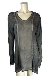 Pete & Greta Johnny Was Linen Tunic Size S Long Sleeve Oversized Lagenlook Sheer - Picture 1 of 12