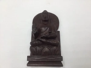 Hand-Carved Wooden Buddha size 8'' H X 4''W - Picture 1 of 10