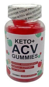 NEW Keto + ACV Gummies 60 gummies (Fat Burn Weight Management Energy Support) - Picture 1 of 4