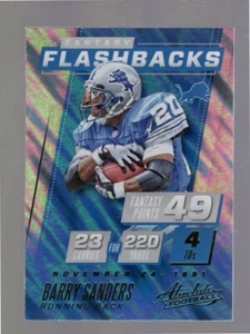 Panini Absolute Barry Sanders Fantasy Flashbacks #6 2017 - Imagen 1 de 2