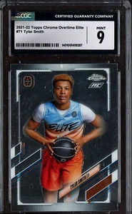 2021-22 Topps Chrome Overtime Elite #71 Tyler Smith RC Rookie CGC 9 MINT - Picture 1 of 1