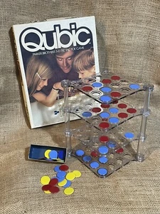 Vtg 1972 QUBIC Parker Brothers 3-D Tic Tac Toe GAME ~70s Family Fun~  *READ* - Picture 1 of 9
